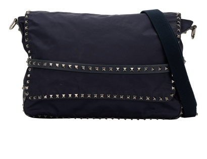 Rockstud Messenger, &pound;250, Handbags, Blue, Nylon, Front view